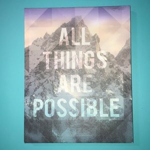 “All things are Possible” wall plague